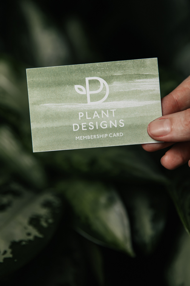 Plant Designs Shop Membership card